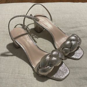 Loeffler Randall Prosecco Lame Avril Heels - size 7.5